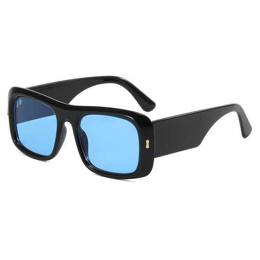Flat Top Square Black Shades Sunglasses