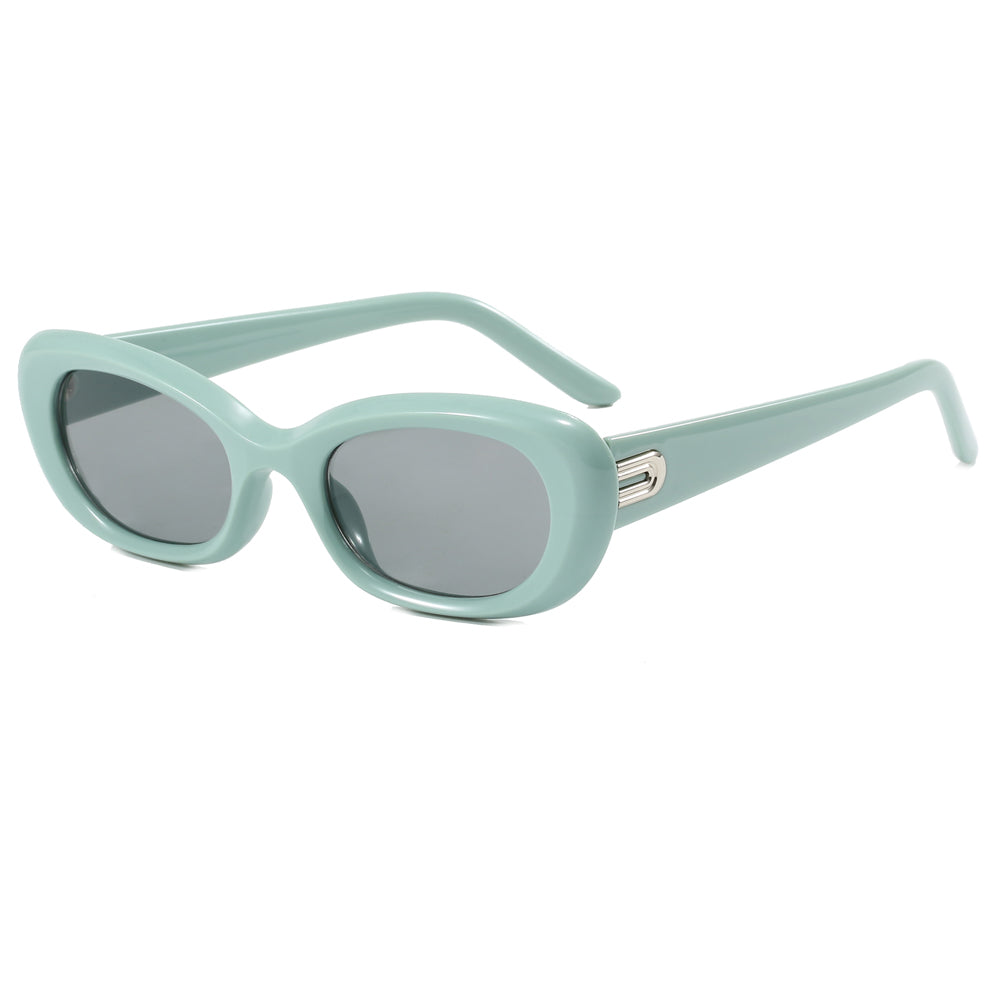 Retro Y2K Tinted Small Oval Cat Eye Sunglasses