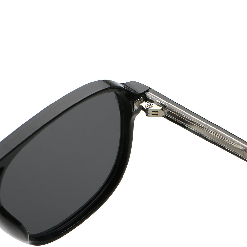 Trendy Square Flat Top Double Bridges Shades Sunglasses