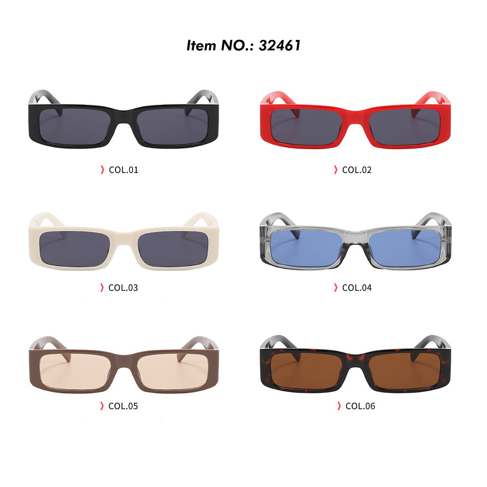 Retro Luxury Flat Top Small Rectangle Sunglasses