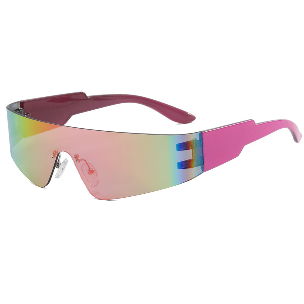 Y2K One Piece Lens Rimless Sunglasses