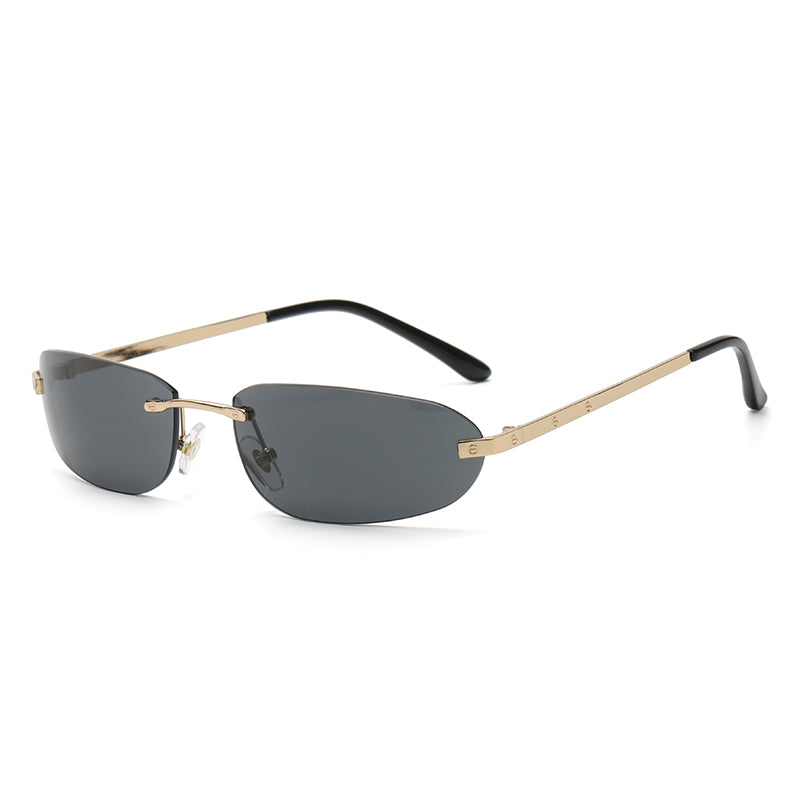 Oval Rimless Y2K Sunglasses