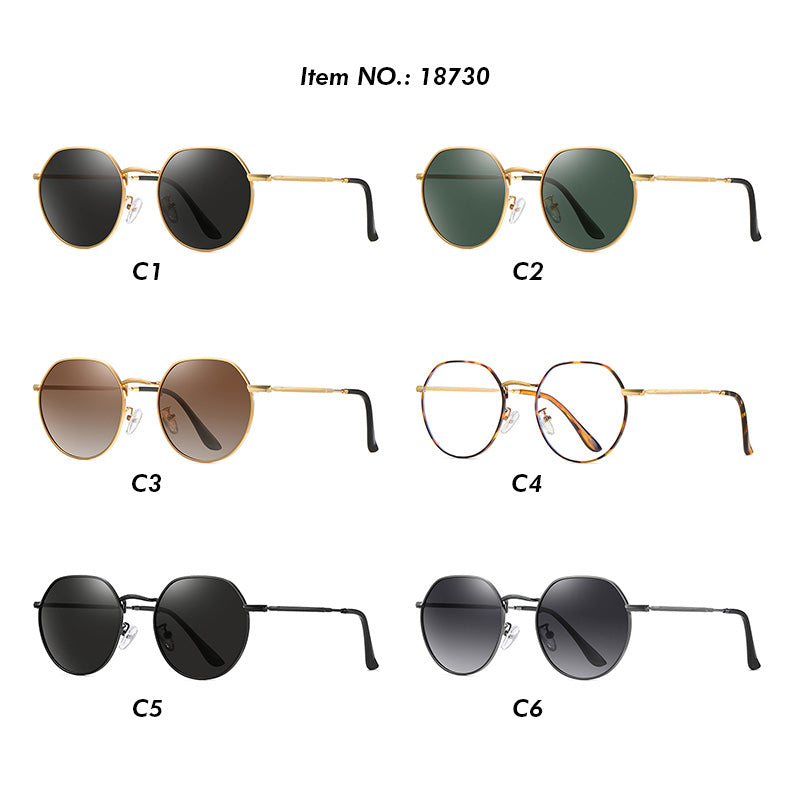 Classic Round Metal Polarized Sunglasses