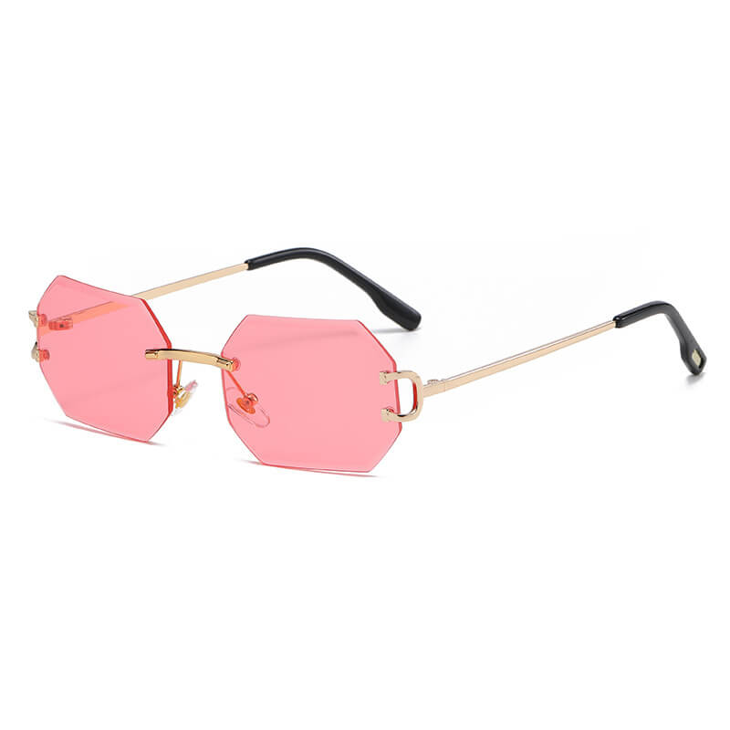 Octagonal Rimless Sunglasses