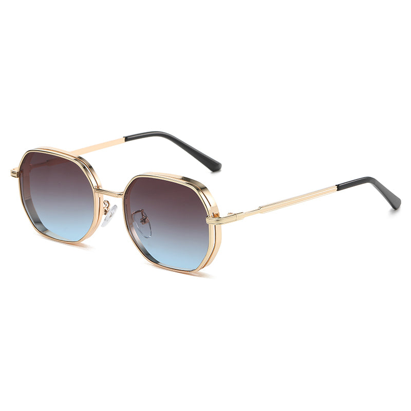 Classic Polygon Metal Sunglasses