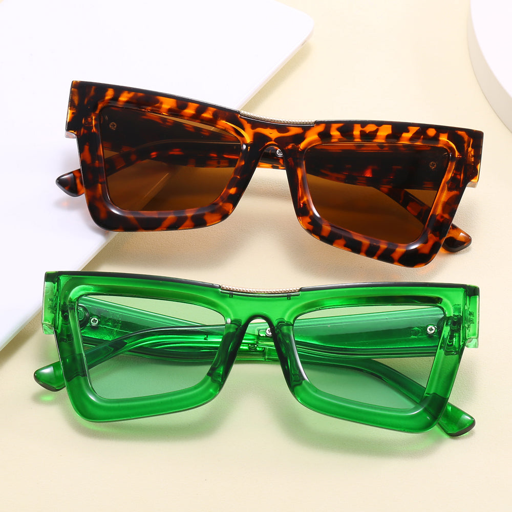 Cat Eye Thick Women Small Square Irregular Sunglasses