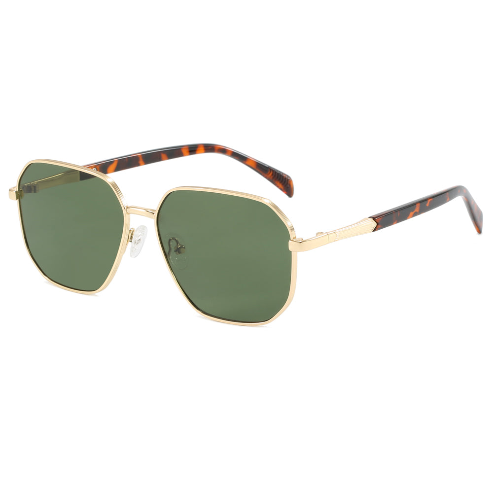 Oversize Classic Square Metal Sunglasses