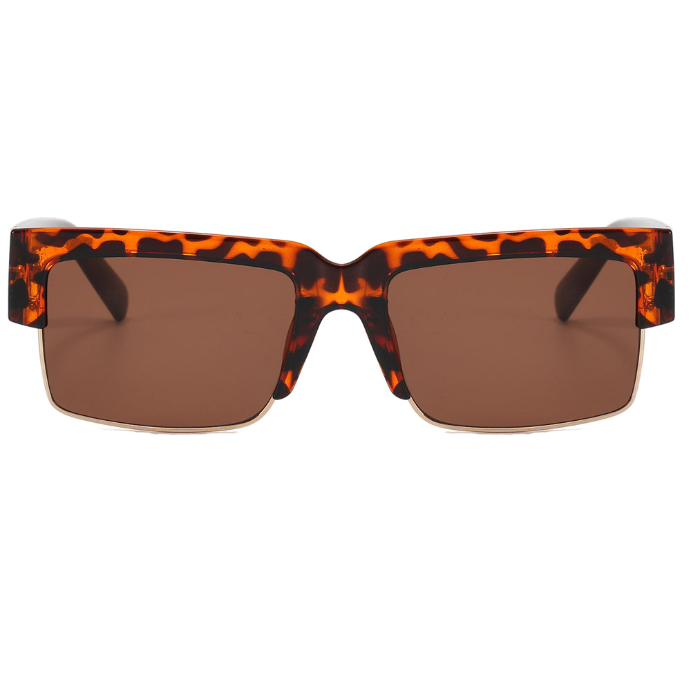 Half Frame Square UV400 Shades Sunglasses