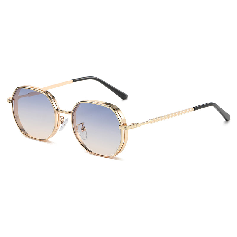 Classic Polygon Metal Sunglasses