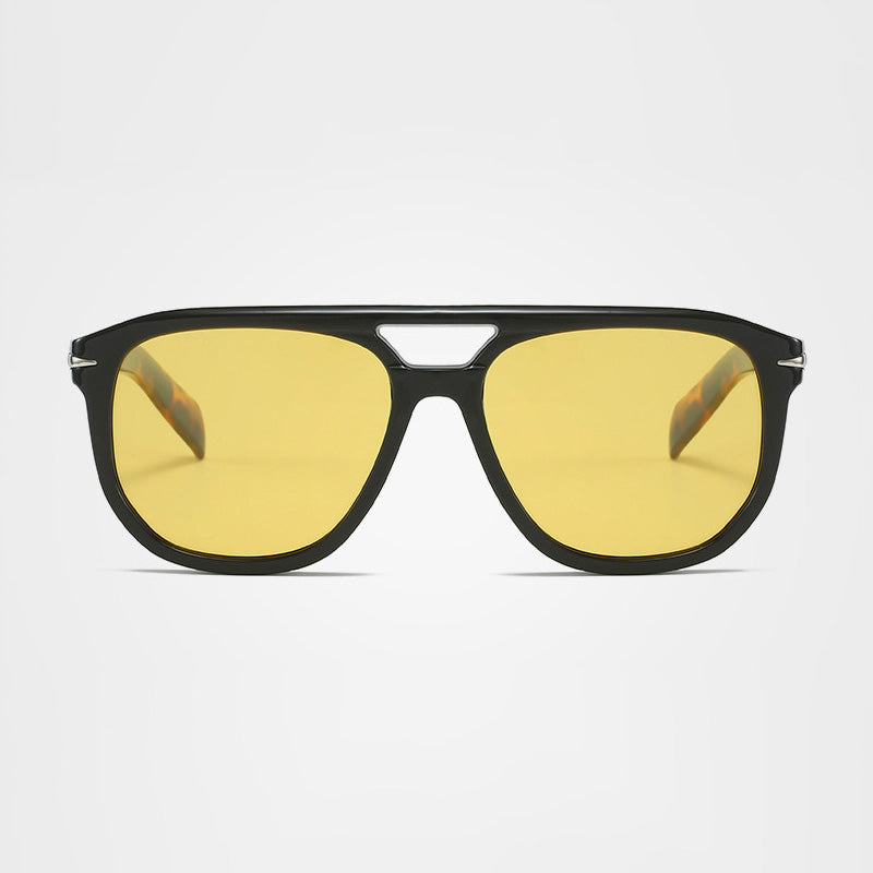 Double Bridge Flat Top Polarized Sunglasses