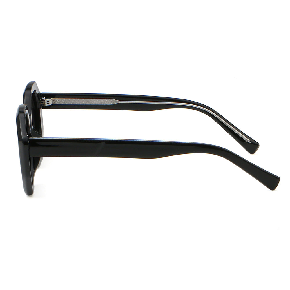 Women Small Polygon Tinted Reinforced Wire-Core Temples Sunglasses