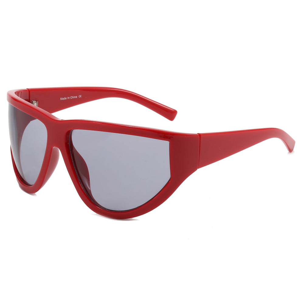 Flat Top Cat Eye Sporty Sunglasses