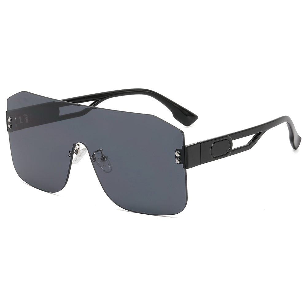 One Piece Tinted Lens UV400 Rimless Sunglasses
