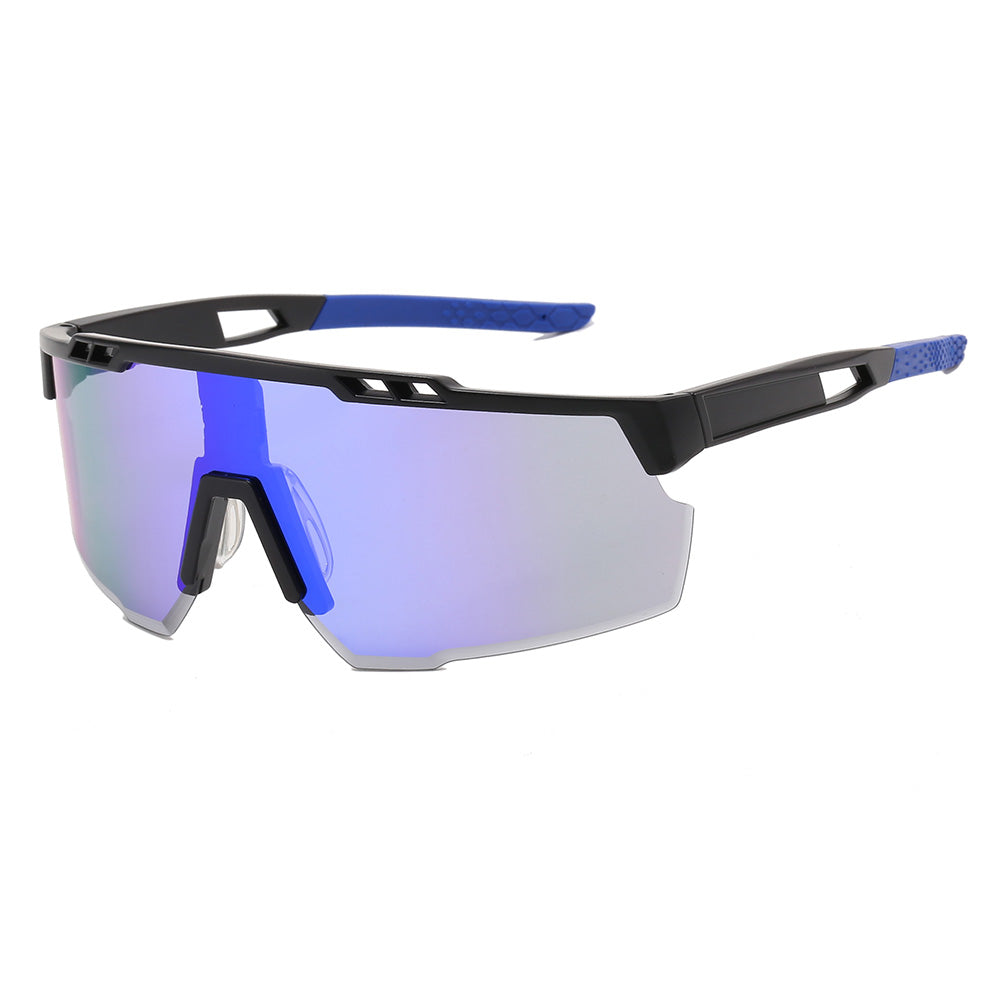 Men Flat Top Sports Cycling Mirror Sunglasses