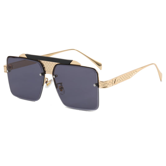 Flat Top Men Shades Big Frame Sunglasses