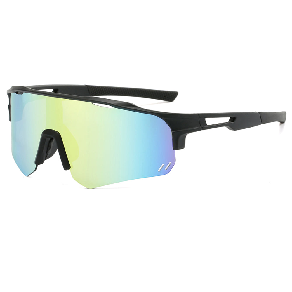 Flat Top Sports Outdoor Cycling Shield Goggle Mirror Sunglasses