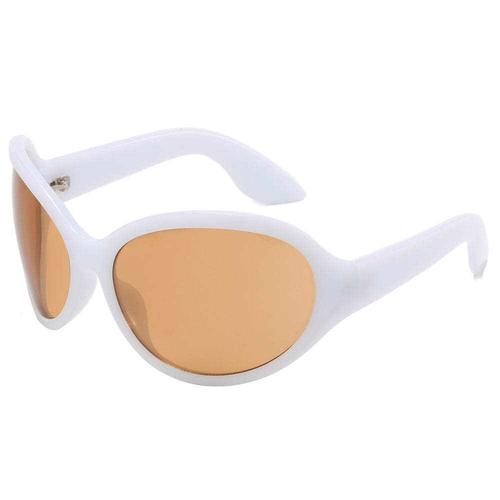 Cat eye Wrap Around Oval Outdoor Cycling Sporty Y2K Sunglasses
