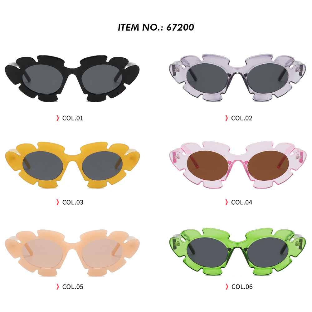 Women Flower Cat Eye Sunglasses