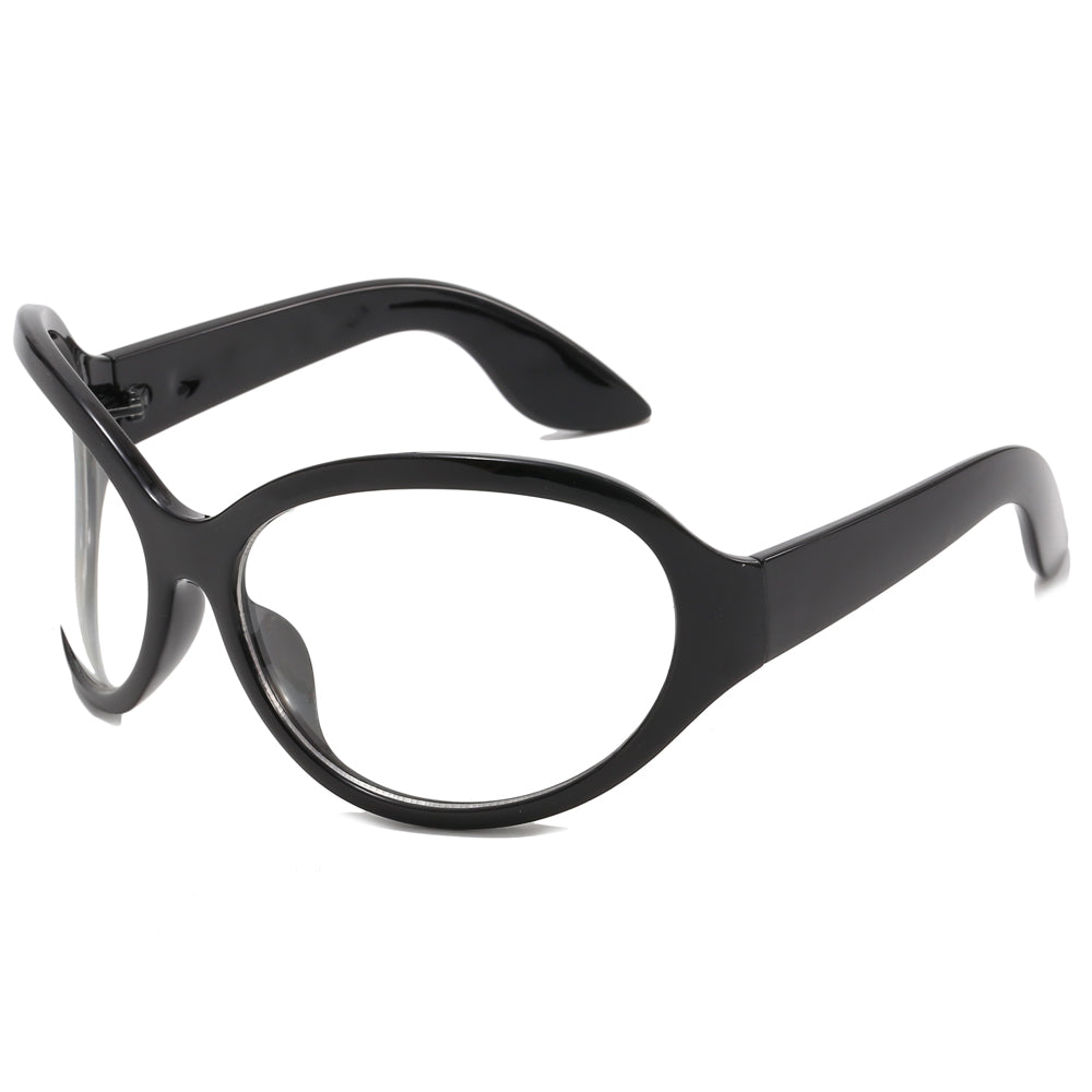 Cat eye Wrap Around Oval Outdoor Cycling Sporty Y2K Sunglasses