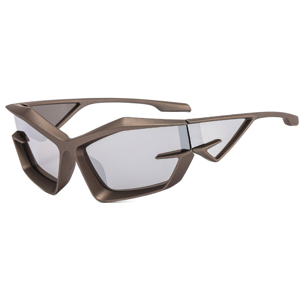 Irregular Steampunk Shades Sporty Y2K Sunglasses