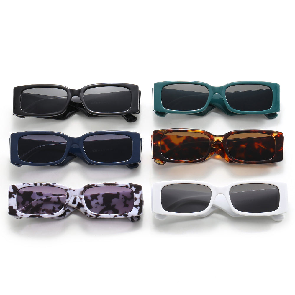 Retro Small Narrow Rectangle Sunglasses