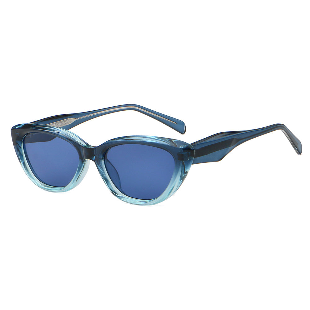 Cat Eye Women Triangle Reinforced Wire-Core Temples Sunglasses
