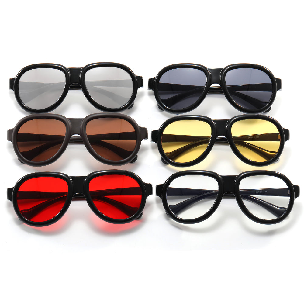 Big Frame Oval Shades Sunglasses