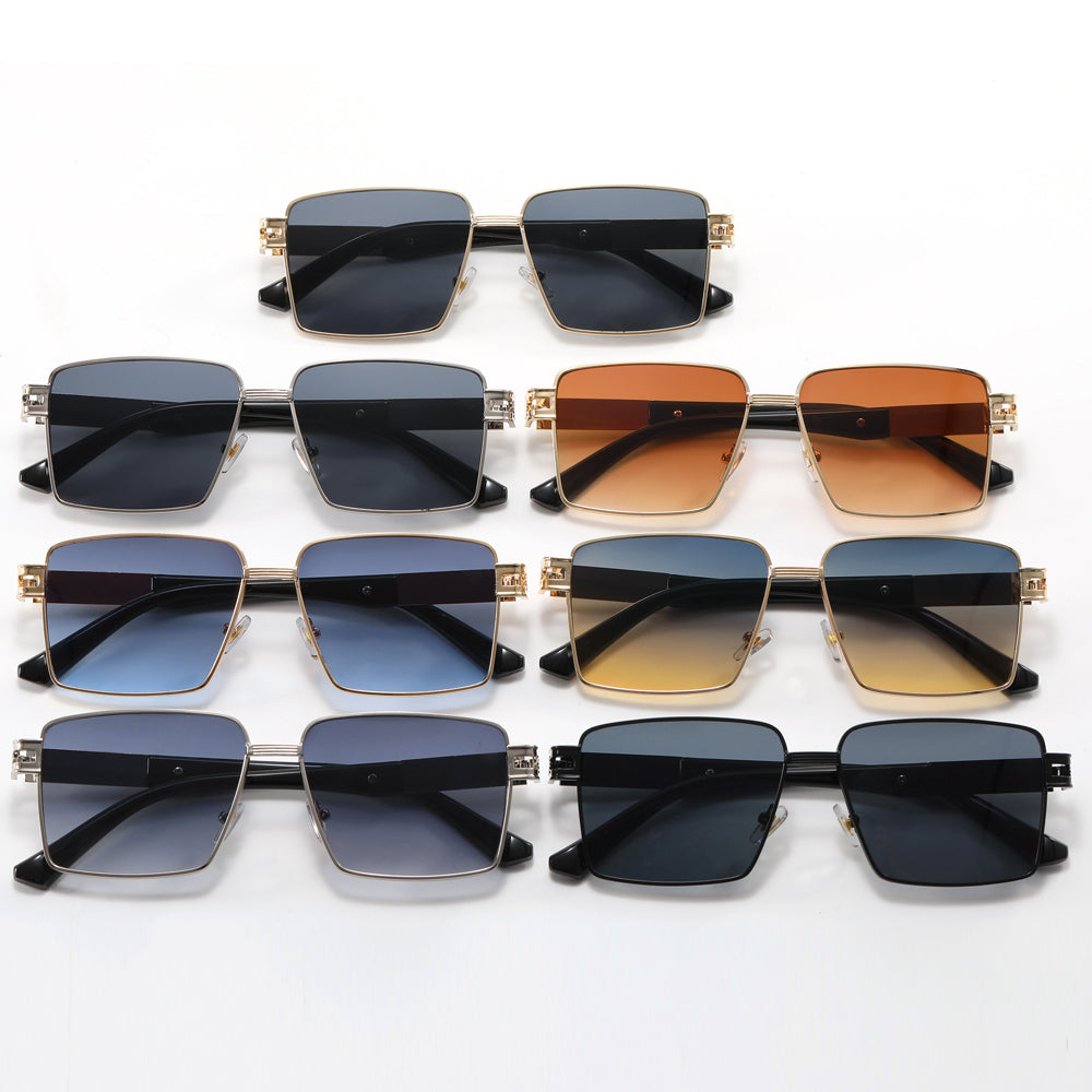 Steampunk Square Metal Frame Sunglasses