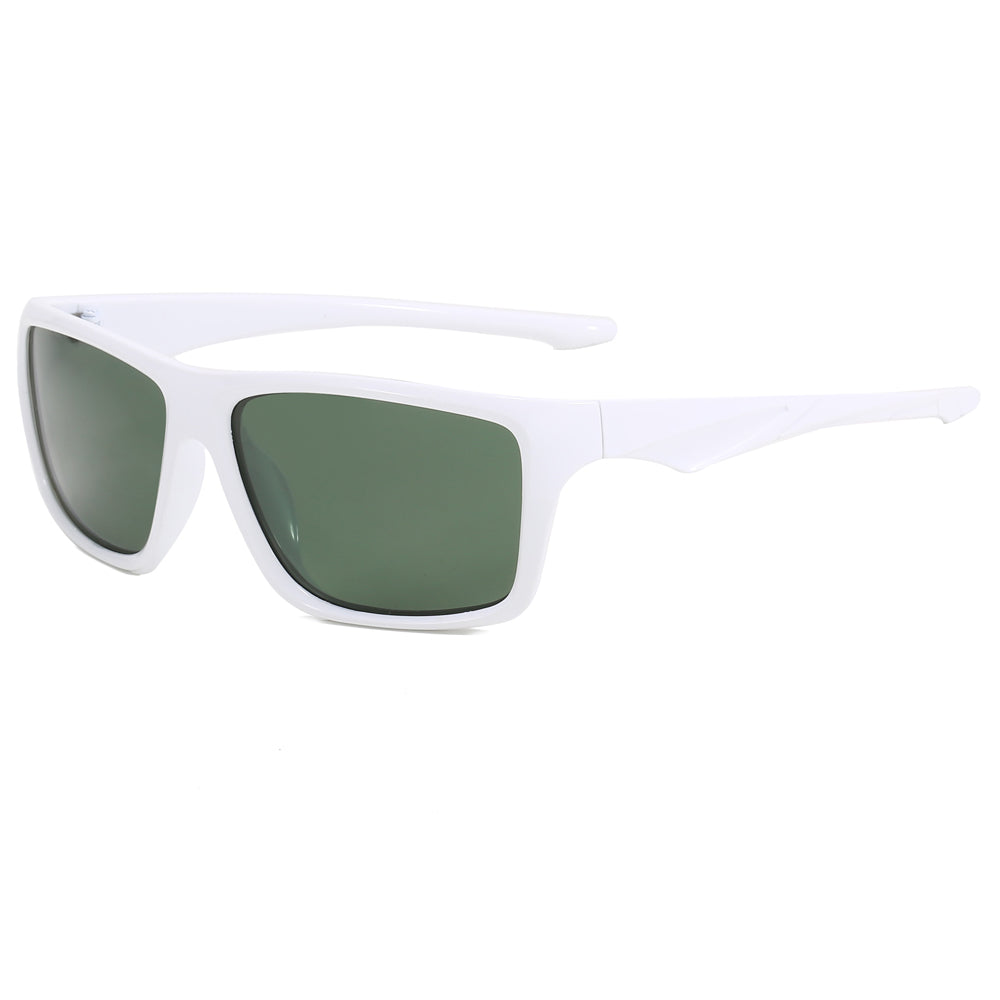 Flat Top Polarized Rectangular Sports Driving Sunglasses