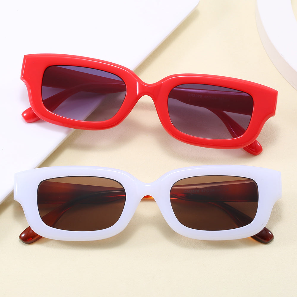 Classic Rectangular Thick Frame UV400 Sunglasses