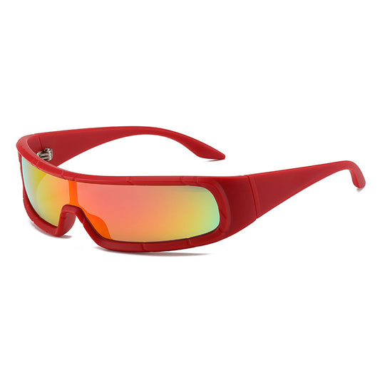 Futuristic Wrap Around Shield Sports Sunglasses
