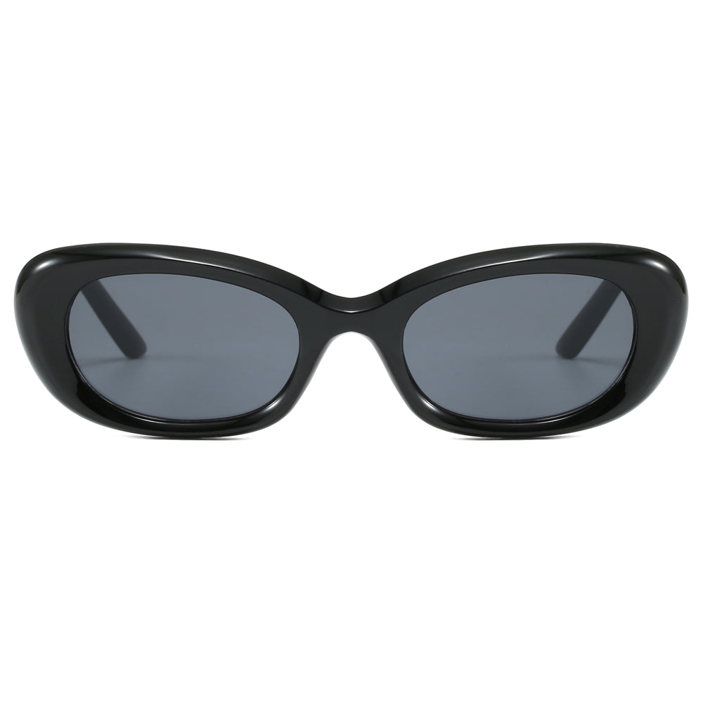 Retro Y2K Tinted Small Oval Cat Eye Sunglasses