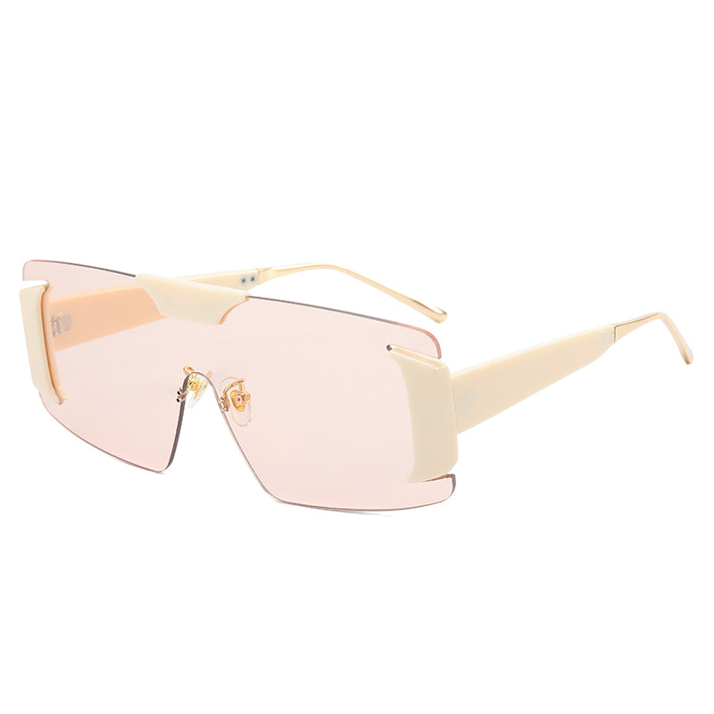 Flat Top One Piece Lens Shades Sunglasses