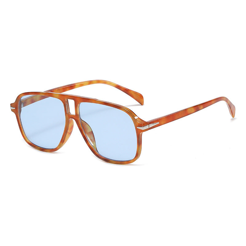 Retro Double Bridge Pilot Sunglasses