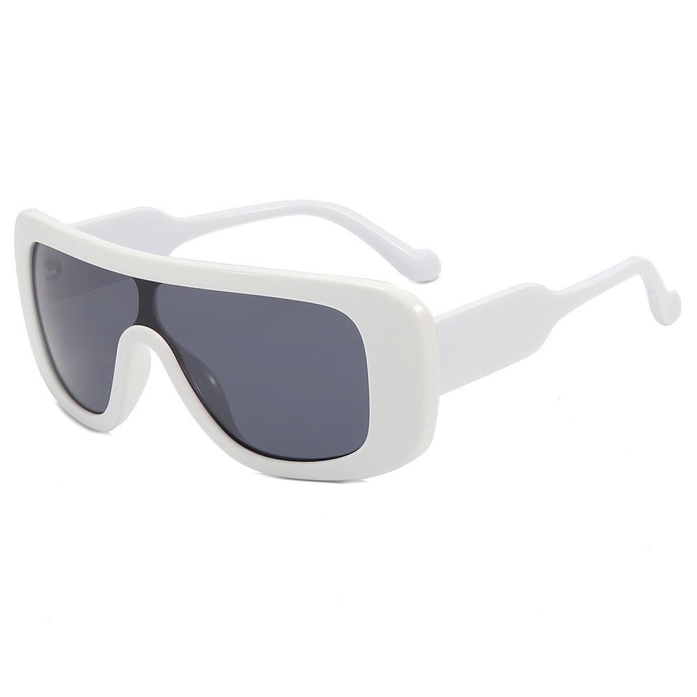 Flat Top One Piece Lens Sunglasses