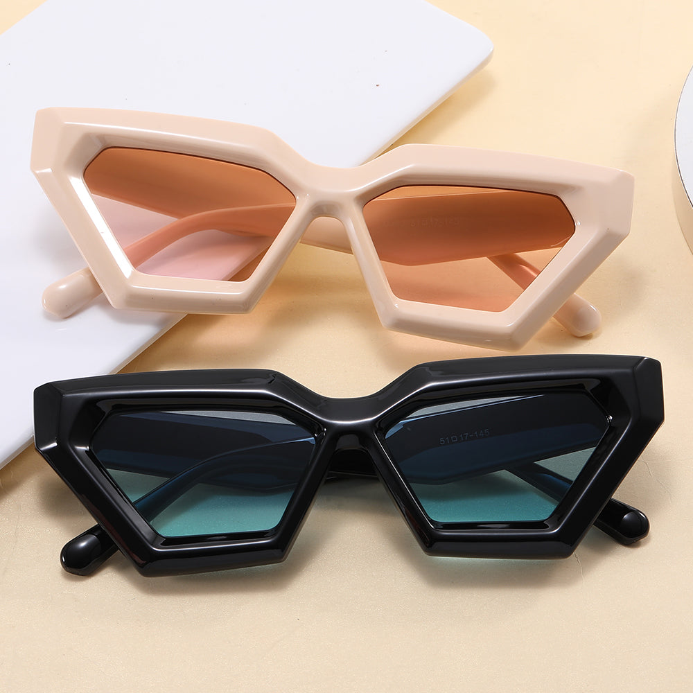 Cat Eye Geometric Concave Sunglasses