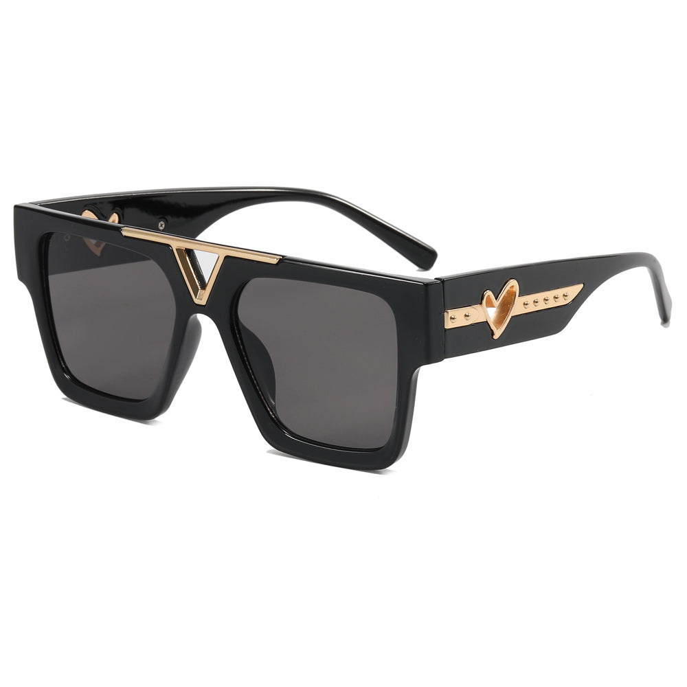 Gradient Shades Flat Metal Top Sunglasses