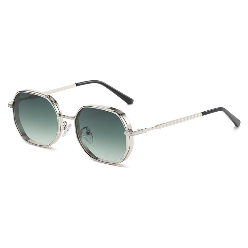 Classic Polygon Metal Sunglasses