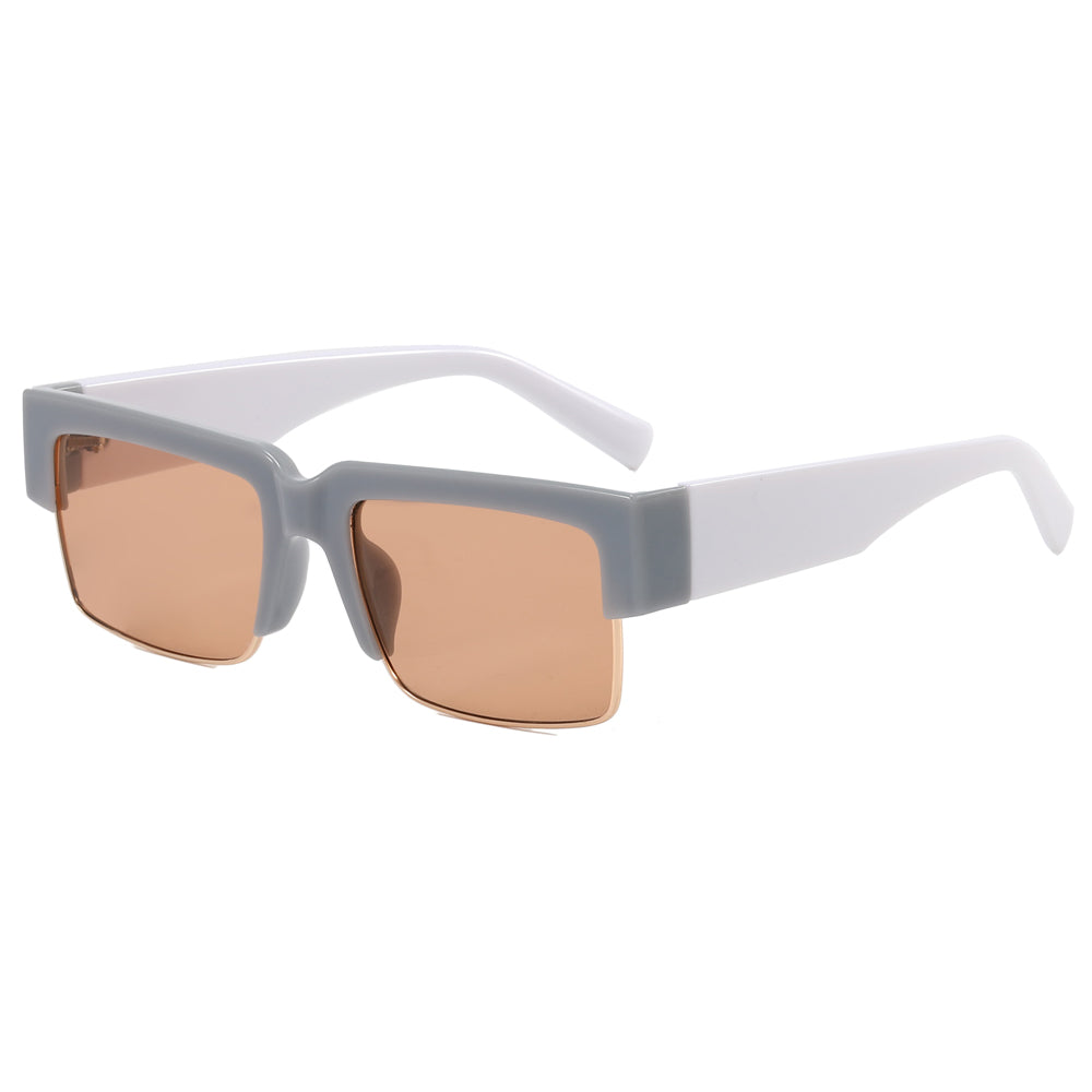 Half Frame Square UV400 Shades Sunglasses
