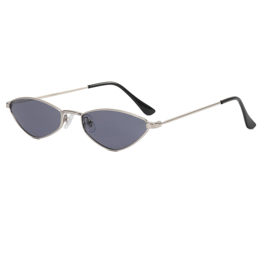 Cat Eye Women Small Triangle Metal Frame Sunglasses
