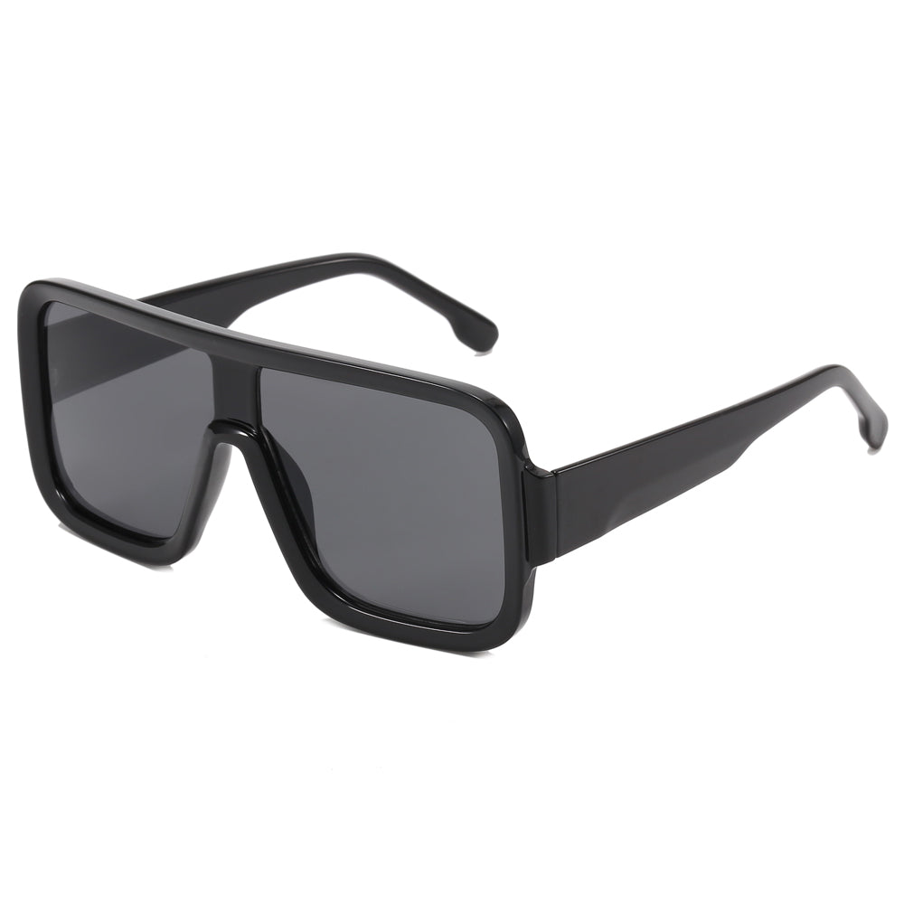Retro Oversized Flat Top Square Shades Sunglasses