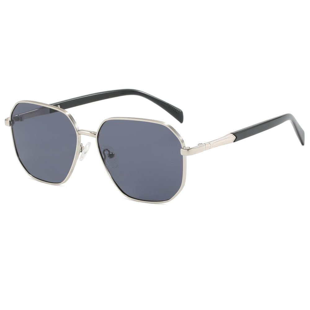 Oversize Classic Square Metal Sunglasses