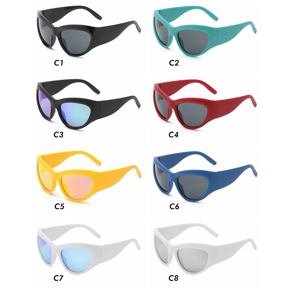 Sporty Wrap High Fashion Y2K Sunglasses