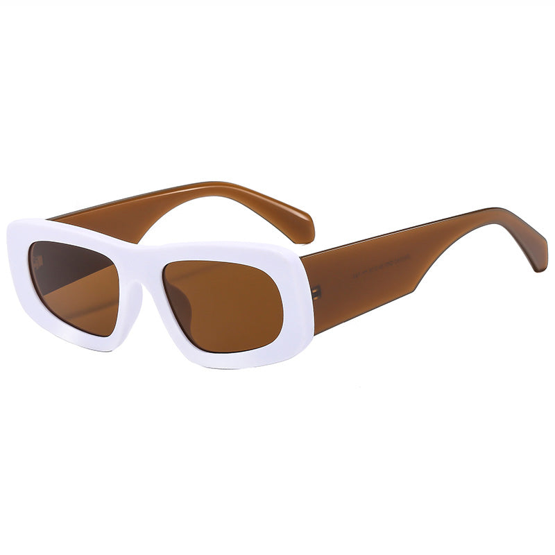 Rectangle Cat Eye Shades Flat Top Sunshade Sunglasses
