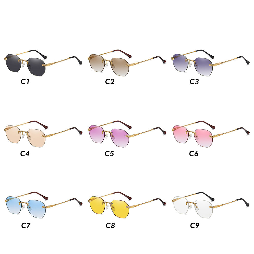 Ultra-Lightweight Metal Frameless Sunglasses with UV Protection