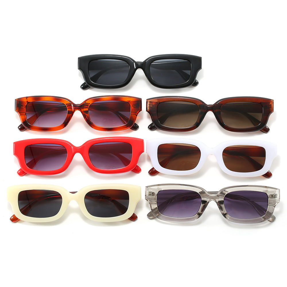 Classic Rectangular Thick Frame UV400 Sunglasses
