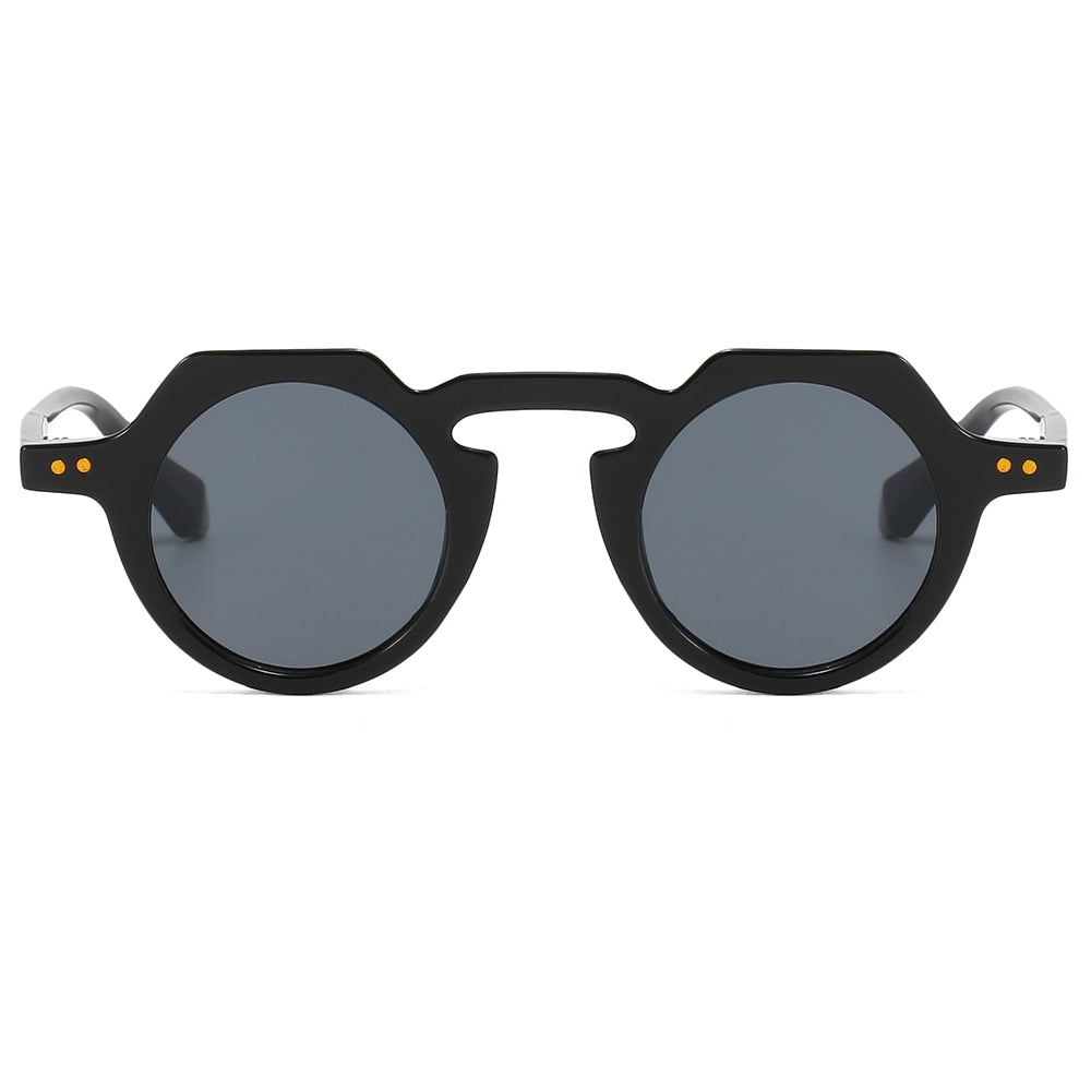 Women Small Round Steampunk Shades Sunglasses
