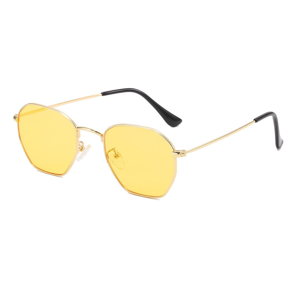 Retro Classic Women Square Metal Sunglasses