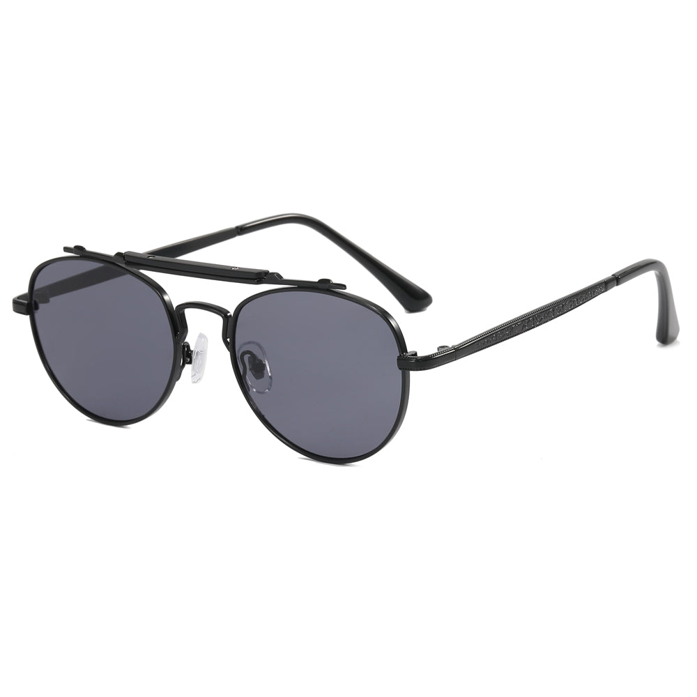 Flat Top Metal Frame Sunglasses