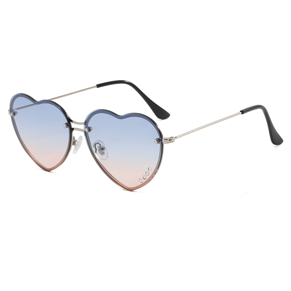 Heart Love Shades Metal Frame Sunglasses